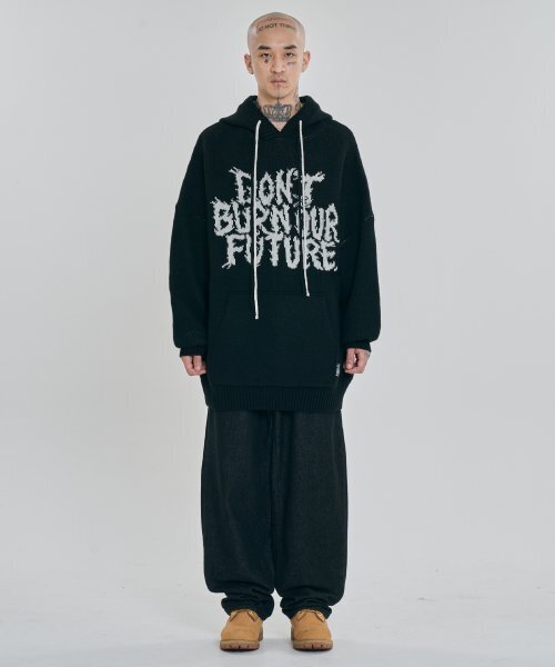 AJOBYAJO（アジョバイアジョ）の「[PBA] DBOF ウールニットパーカー [BLACK]（ニット/セーター・レディース・その他・S/L/M）」の5枚目の写真