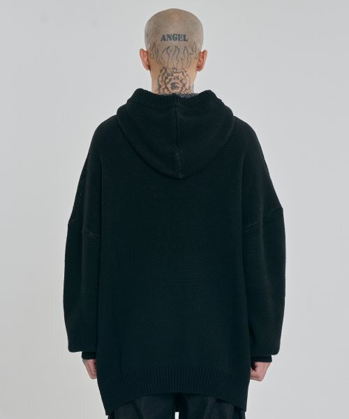 AJOBYAJO（アジョバイアジョ）の「[PBA] DBOF ウールニットパーカー [BLACK]（ニット/セーター・レディース・その他・S/L/M）」の2枚目の写真