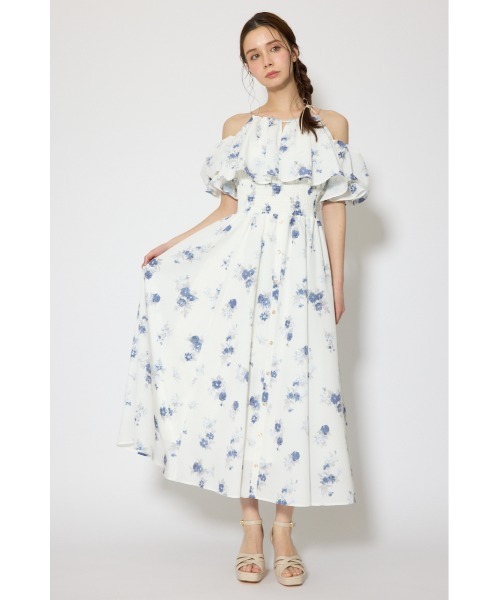 rienda（リエンダ）の「ウエストシャーリング2WAYフレアワンピース 春服 夏服（ワンピース・レディース・ホワイト/ブラウン・SMALL/MEDIUM）」の4枚目の写真