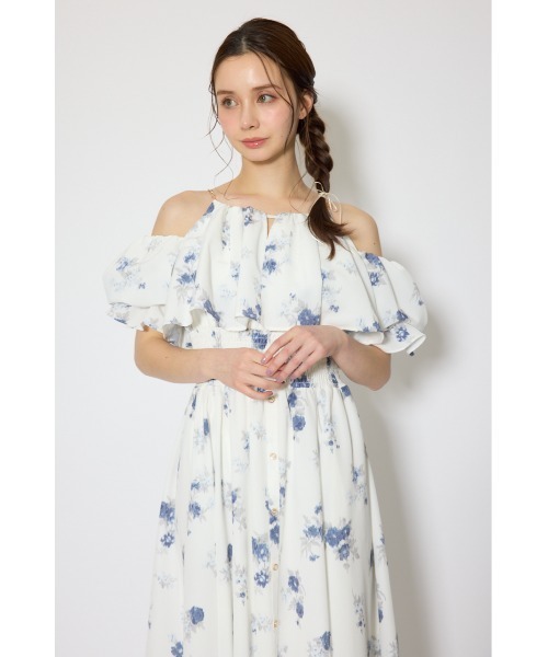 rienda（リエンダ）の「ウエストシャーリング2WAYフレアワンピース 春服 夏服（ワンピース・レディース・ホワイト/ブラウン・SMALL/MEDIUM）」の6枚目の写真