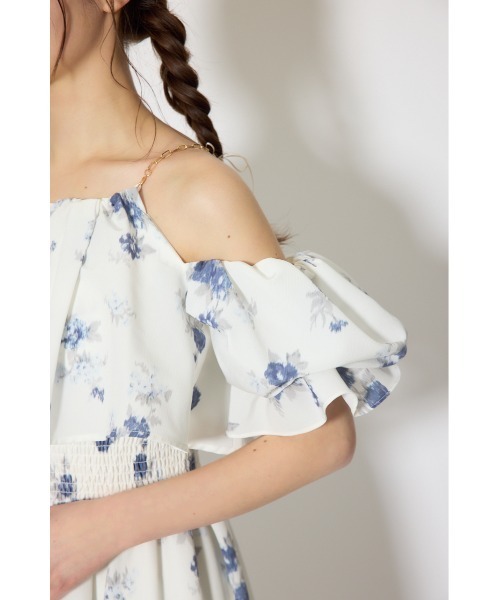 rienda（リエンダ）の「ウエストシャーリング2WAYフレアワンピース 春服 夏服（ワンピース・レディース・ホワイト/ブラウン・SMALL/MEDIUM）」の13枚目の写真