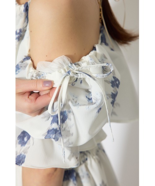rienda（リエンダ）の「ウエストシャーリング2WAYフレアワンピース 春服 夏服（ワンピース・レディース・ホワイト/ブラウン・SMALL/MEDIUM）」の14枚目の写真