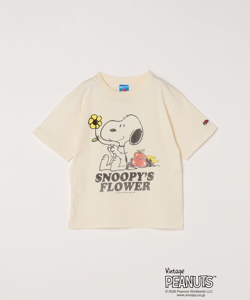 SHIPS any(シップス エニィ)の「FRUIT OF THE LOOM: PEANUTS プリント Tシャツ<KIDS>(Tシャツ/カットソー・キッズ・ライトブルー/オフホワイト/ピンク・130/140/150/120)」の2枚目の写真