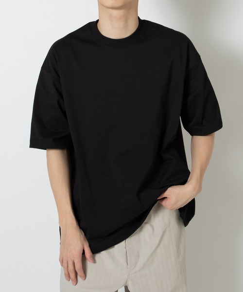DAIWA PIER39(ダイワピア39)の「TECH DRAWSTRING S/S TEE BE-35026(Tシャツ/カットソー・メンズ・ブルー/ブラウン/ホワイト/オリーブ/ブラック・X-LARGE/SMALL/MEDIUM/LARGE)」の1枚目の写真
