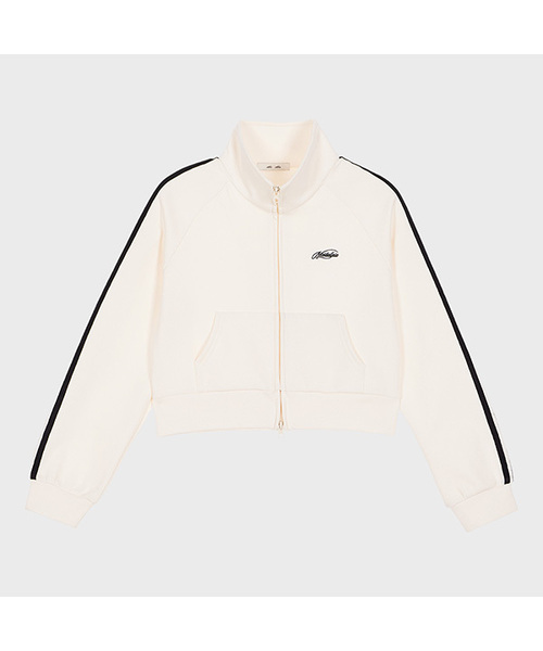 ALKI ALKA(アルキアルカ)の「Nostalgia Track Jacket (Ivory)(ナイロンジャケット・レディース・アイボリー・FREE)」の1枚目の写真