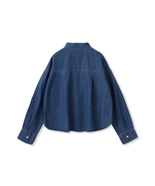 MAYSON GREY(メイソングレイ)の「ラウンドヘムデニムクロップドシャツ(シャツ/ブラウス・レディース・ブルー/ネイビー・M)」の19枚目の写真