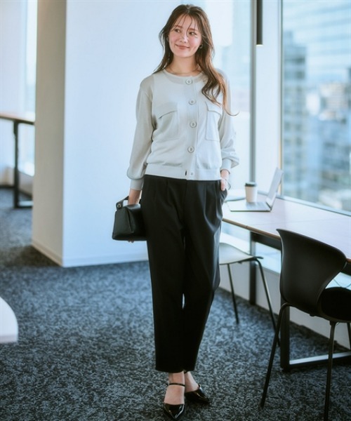 7days Life Styling（セブンデイズライフスタイリング）の「【UVカット/接触冷感】ドライタッチストレッチテーパードパンツ（その他パンツ・レディース・ベージュ/ブラック・3L/L/M/S/LL）」の6枚目の写真