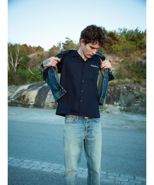 Nudie Jeans（ヌーディージーンズ）の「Nudie Jeans/ヌーディージーンズ Arthur Bowling Shirt 8 Wonders / ボーリングシャツ（シャツ/ブラウス・メンズ・ネイビー・M/L/XL）」の3枚目の写真