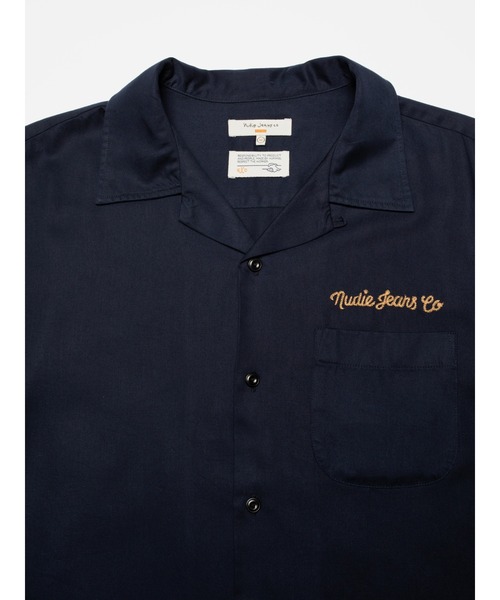 Nudie Jeans（ヌーディージーンズ）の「Nudie Jeans/ヌーディージーンズ Arthur Bowling Shirt 8 Wonders / ボーリングシャツ（シャツ/ブラウス・メンズ・ネイビー・M/L/XL）」の8枚目の写真