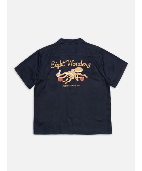 Nudie Jeans（ヌーディージーンズ）の「Nudie Jeans/ヌーディージーンズ Arthur Bowling Shirt 8 Wonders / ボーリングシャツ（シャツ/ブラウス・メンズ・ネイビー・M/L/XL）」の2枚目の写真
