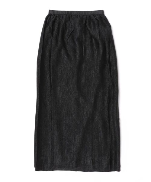 LAULEN(ローレン)の「sheer back slit long skirt /シアーバックスリットロングスカート(スカート・レディース・アイボリー/ブラック・FREE)」の2枚目の写真
