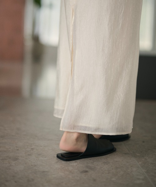 LAULEN(ローレン)の「sheer back slit long skirt /シアーバックスリットロングスカート(スカート・レディース・アイボリー/ブラック・FREE)」の9枚目の写真