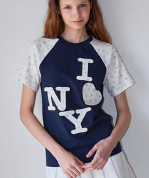 NY Flower Point Ragian T-Shirt White