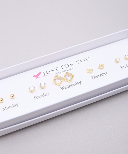 SHIZUTA(シズタ)の「SZT:5daysピアス Monday to Friday 5個セットピアス BOX付(ピアス(両耳用)・レディース・ゴールド・FREE)」の10枚目の写真