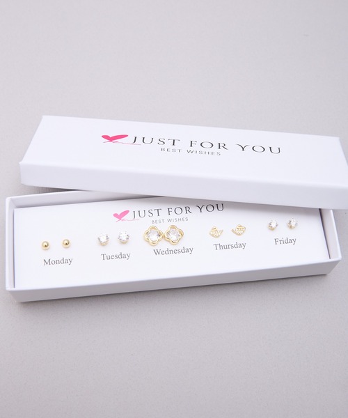 SHIZUTA(シズタ)の「SZT:5daysピアス Monday to Friday 5個セットピアス BOX付(ピアス(両耳用)・レディース・ゴールド・FREE)」の9枚目の写真