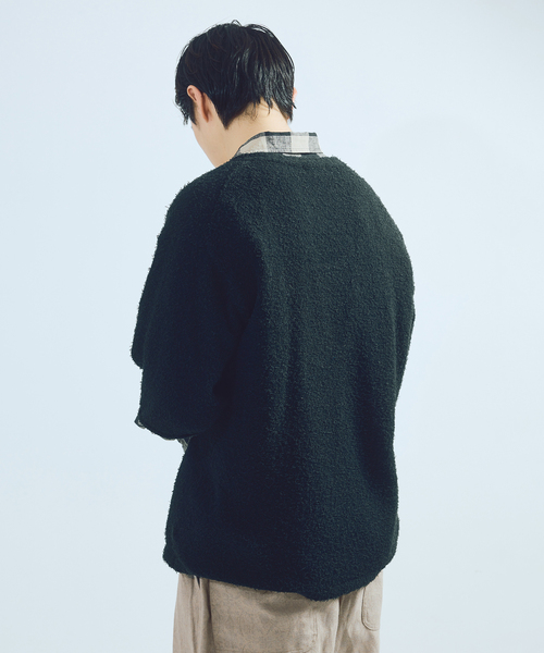 JOURNAL STANDARD J.S HOMESTEAD(ジャーナルスタンダードホームステッド)の「J.S.Homestead / レース アップ ビアード ニット(ニット/セーター・メンズ・チャコールグレー/ネイビー/ブラック・LARGE/MEDIUM)」の12枚目の写真