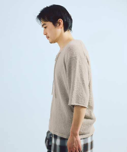 JOURNAL STANDARD J.S HOMESTEAD(ジャーナルスタンダードホームステッド)の「J.S.Homestead / レース アップ ビアード ニット(ニット/セーター・メンズ・チャコールグレー/ネイビー/ブラック・LARGE/MEDIUM)」の17枚目の写真