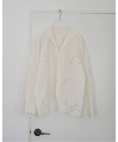 anuke Cutwork Opencollar Shirts ホワイト anuke Cutwork Opencollar Shirts（シャツ/ブラウス）｜anuke