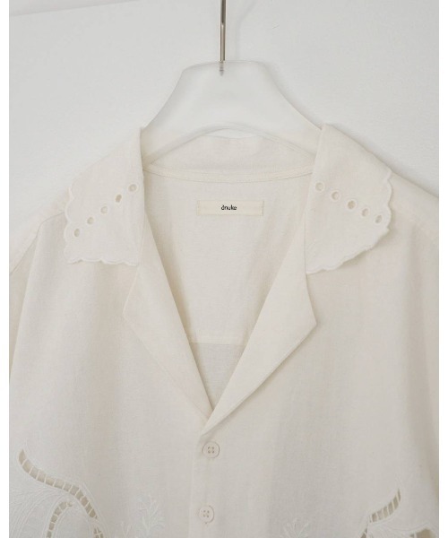 anuke Cutwork Opencollar Shirts（シャツ/ブラウス）｜anuke