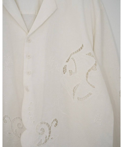 anuke Cutwork Opencollar Shirts（シャツ/ブラウス）｜anuke