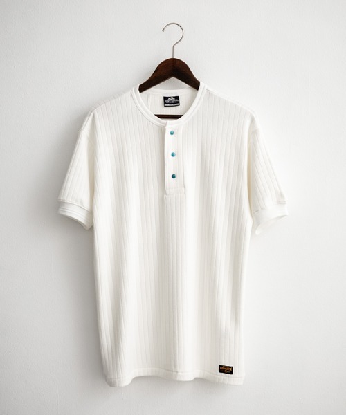 KRIFF MAYER(クリフメイヤー)の「KRIFF MAYER クリフメイヤー ワンポイントロゴ針抜きヘンリーネックTシャツ 2545102(Tシャツ/カットソー・メンズ・オフホワイト/ブラック・M/L/XL)」の17枚目の写真