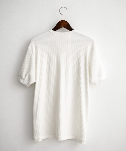 KRIFF MAYER(クリフメイヤー)の「KRIFF MAYER クリフメイヤー ワンポイントロゴ針抜きヘンリーネックTシャツ 2545102(Tシャツ/カットソー・メンズ・オフホワイト/ブラック・M/L/XL)」の16枚目の写真