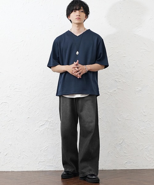 MinoriTY(マイノリティ)の「【MinoriTY】立体裁断ワイドバギーカーブデニムパンツ メンズ 春服 夏服(デニムパンツ・メンズ・ブラック/グレー/ブラウン/ブルー・LL/L/M)」の7枚目の写真