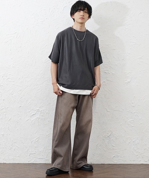MinoriTY(マイノリティ)の「【MinoriTY】立体裁断ワイドバギーカーブデニムパンツ メンズ 春服 夏服(デニムパンツ・メンズ・ブラック/グレー/ブラウン/ブルー・LL/L/M)」の10枚目の写真