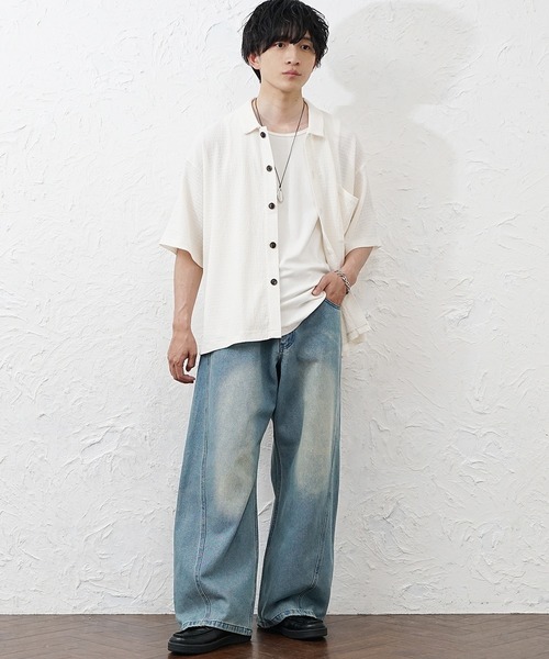 MinoriTY(マイノリティ)の「【MinoriTY】立体裁断ワイドバギーカーブデニムパンツ メンズ 春服 夏服(デニムパンツ・メンズ・ブラック/グレー/ブラウン/ブルー・LL/L/M)」の15枚目の写真
