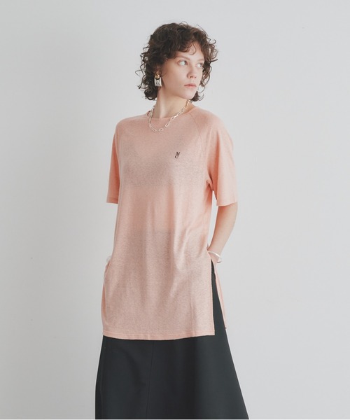 Muel Chic(ミュエルシック)の「Soft CS ソフトカットソー(Tシャツ/カットソー・レディース・ラベンダー/ブラック/オフホワイト/ライム/サーモンピンク・FREE)」の1枚目の写真