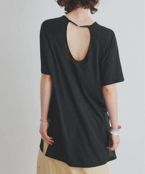 Muel Chic(ミュエルシック)の「Soft CS ソフトカットソー(Tシャツ/カットソー・レディース・ラベンダー/ブラック/オフホワイト/ライム/サーモンピンク・FREE)」の3枚目の写真
