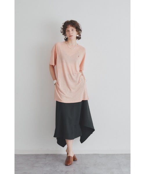 Muel Chic(ミュエルシック)の「Soft CS ソフトカットソー(Tシャツ/カットソー・レディース・ラベンダー/ブラック/オフホワイト/ライム/サーモンピンク・FREE)」の11枚目の写真