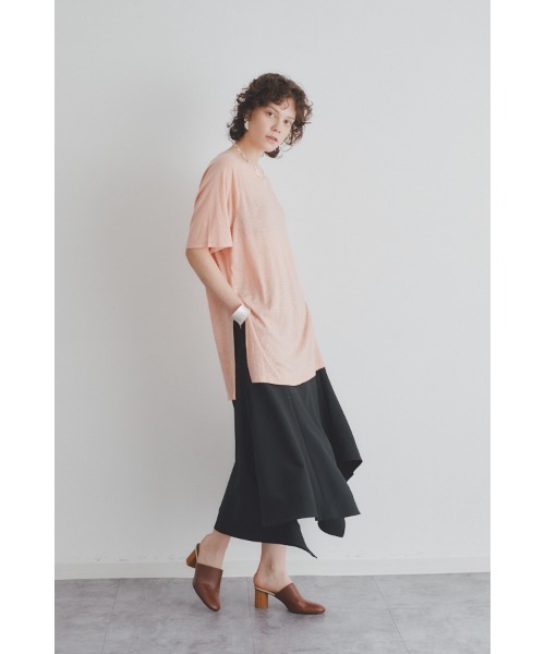 Muel Chic(ミュエルシック)の「Soft CS ソフトカットソー(Tシャツ/カットソー・レディース・ラベンダー/ブラック/オフホワイト/ライム/サーモンピンク・FREE)」の12枚目の写真