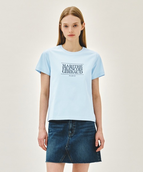 MARITHE + FRANCOIS GIRBAUD(マリテフランソワジルボー)の「W CLASSIC LOGO TEE(Tシャツ/カットソー・レディース・ヘザーグレー/クリーム/ネイビー/スカイブルー系/ホワイト/ライトピンク/ブラック/その他・SMALL/MEDIUM)」の6枚目の写真