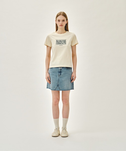 MARITHE + FRANCOIS GIRBAUD(マリテフランソワジルボー)の「W CLASSIC LOGO TEE(Tシャツ/カットソー・レディース・ヘザーグレー/クリーム/ネイビー/スカイブルー系/ホワイト/ライトピンク/ブラック/その他・SMALL/MEDIUM)」の9枚目の写真