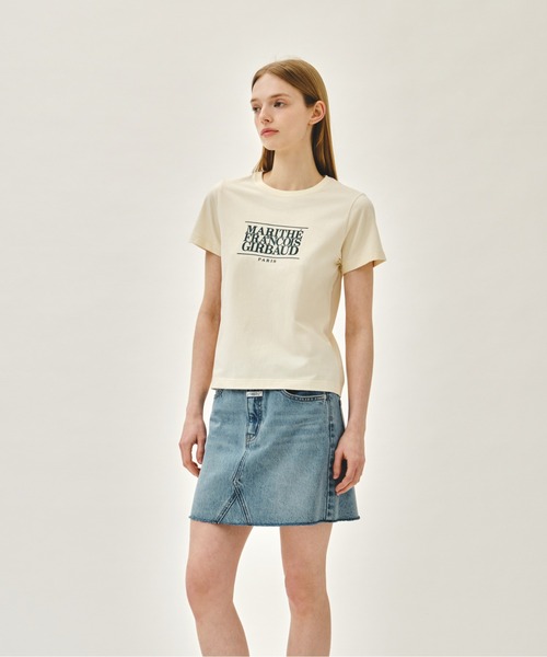 MARITHE + FRANCOIS GIRBAUD(マリテフランソワジルボー)の「W CLASSIC LOGO TEE(Tシャツ/カットソー・レディース・ヘザーグレー/クリーム/ネイビー/スカイブルー系/ホワイト/ライトピンク/ブラック/その他・SMALL/MEDIUM)」の10枚目の写真