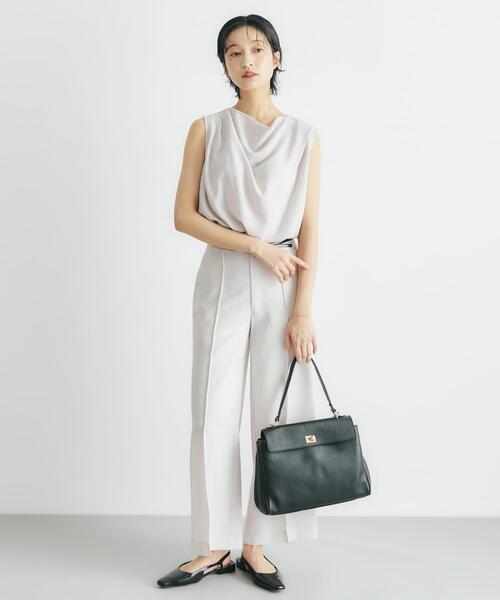 URBAN RESEARCH ROSSO WOMEN（アーバンリサーチ　ロッソ）の「クールタッチ 防シワドレープブラウス（シャツ/ブラウス・レディース・ミント/ブルー系その他/グレー系その他・FREE）」の4枚目の写真