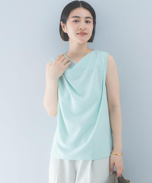 URBAN RESEARCH ROSSO WOMEN（アーバンリサーチ　ロッソ）の「クールタッチ 防シワドレープブラウス（シャツ/ブラウス・レディース・ミント/ブルー系その他/グレー系その他・FREE）」の18枚目の写真