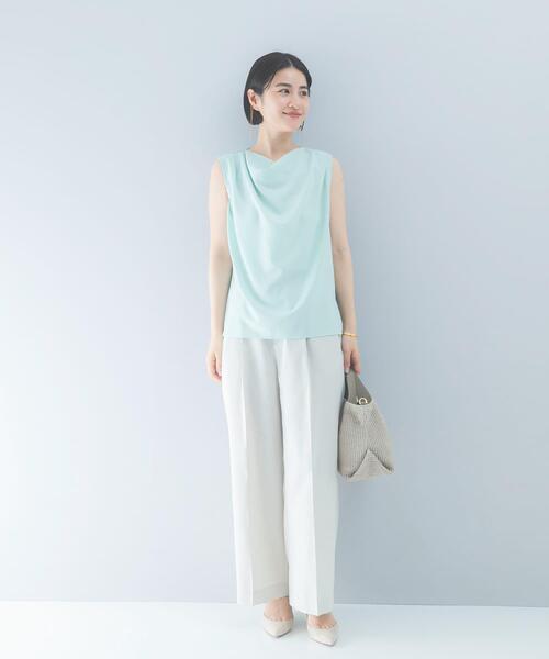URBAN RESEARCH ROSSO WOMEN（アーバンリサーチ　ロッソ）の「クールタッチ 防シワドレープブラウス（シャツ/ブラウス・レディース・ミント/ブルー系その他/グレー系その他・FREE）」の20枚目の写真