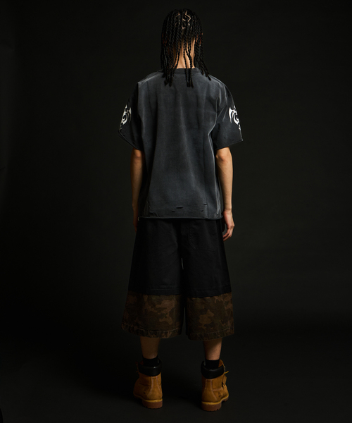 JOINT WORKS(ジョイントワークス)の「レイヤードカモショーツ / J Layered Camo Pants(その他パンツ・メンズ・グレー/ブラック・MEDIUM/LARGE)」の4枚目の写真