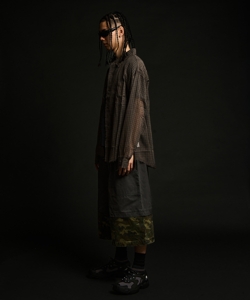 JOINT WORKS(ジョイントワークス)の「レイヤードカモショーツ / J Layered Camo Pants(その他パンツ・メンズ・グレー/ブラック・MEDIUM/LARGE)」の6枚目の写真