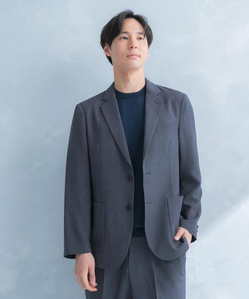 URBAN RESEARCH DOORS(アーバンリサーチドアーズ)の「LIFE STYLE TAILOR リネンライク千鳥柄コンフォータブルジャケット(その他アウター・メンズ・グレー/ブラウン・LARGE/SMALL/X-LARGE/MEDIUM)」の3枚目の写真