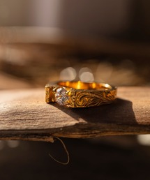 zirconia ring/【ハワイアンジュエリー】【サージカルステンレス】【金属アレルギー対応】【IRIEBEACH / アイリービーチ】つけっぱなしOK