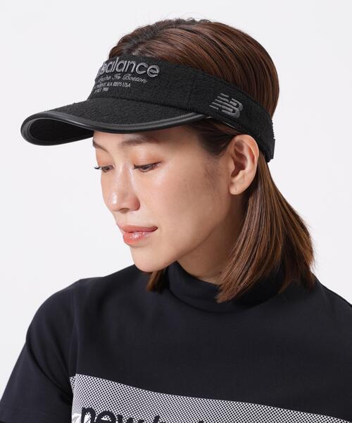 New Balance Golf(ニューバランスゴルフ)の「【new balance golf】サマーツイード バイザー (WOMENS)(サンバイザー・レディース・ホワイト/ブラック・FREE)」の1枚目の写真