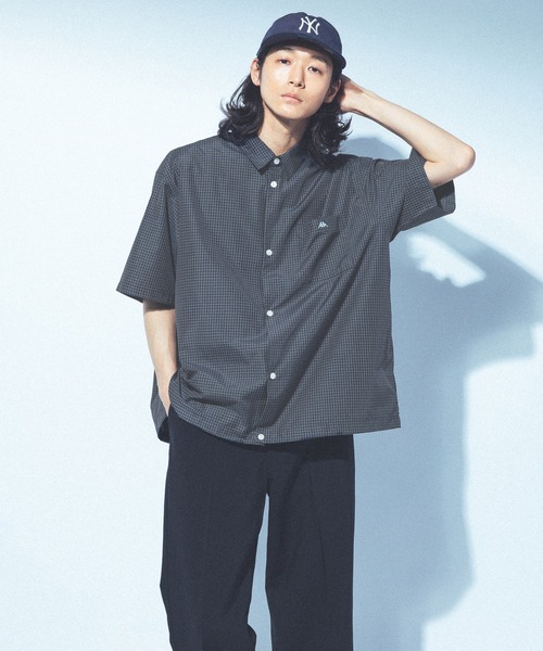 Kappa(カッパ)の「≪Kappa×and ST ウェルネスクラブ≫ポケットミニ刺繍半袖パターンシャツ(シャツ/ブラウス・レディース・ブラウン/ネイビー/ライトブルー・LARGE/MEDIUM/SMALL)」の6枚目の写真