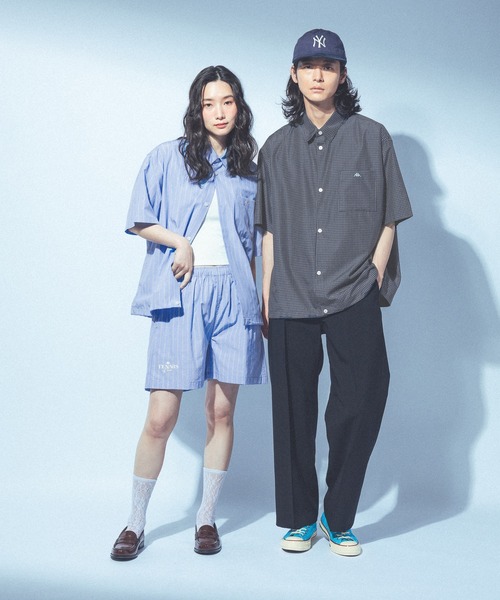 Kappa(カッパ)の「≪Kappa×and ST ウェルネスクラブ≫ポケットミニ刺繍半袖パターンシャツ(シャツ/ブラウス・レディース・ブラウン/ネイビー/ライトブルー・LARGE/MEDIUM/SMALL)」の13枚目の写真