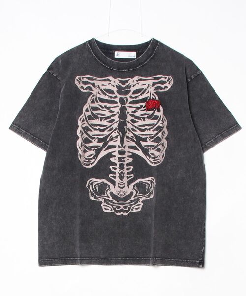 FREE DEE(フリー ディー)の「A'GEM/9 × .kom 『FREEDEE/フリーディー』スケルトングラフィック Tシャツ(Tシャツ/カットソー・メンズ・チャコールグレー/ブラック/カーキ・L/M)」の10枚目の写真