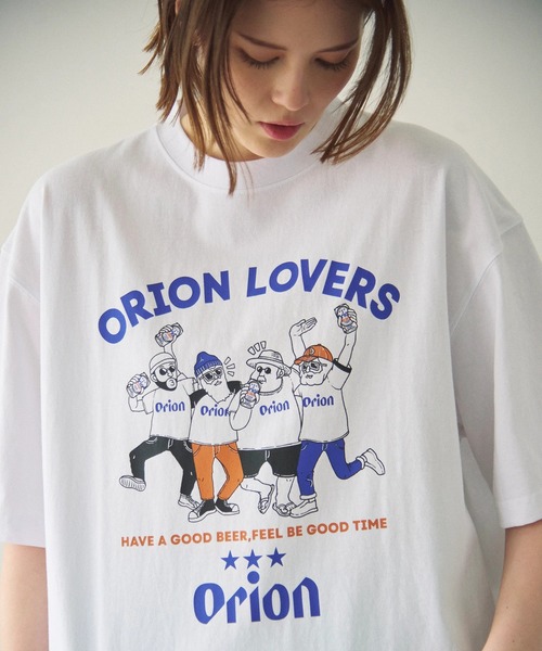 Duckster(ダックスター)の「Duckster/ダックスター 【ORION × Duckster】オリオンビールコラボTEE《ORION LOVERS》(Tシャツ/カットソー・メンズ・ホワイト/その他1/ブラック・LARGE/MEDIUM/X-LARGE)」の2枚目の写真