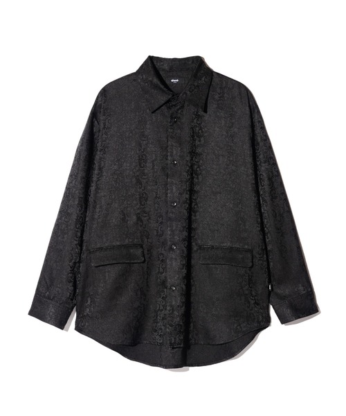 glamb(グラム)の「Suit Fabric Oversize Shirt / スーツファブリックオーバーサイズシャツ(シャツ/ブラウス・メンズ・ブラック/ブラック系その他/グレー・S/M/L)」の5枚目の写真