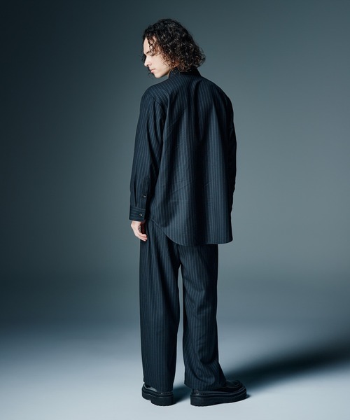 glamb(グラム)の「Suit Fabric Oversize Shirt / スーツファブリックオーバーサイズシャツ(シャツ/ブラウス・メンズ・ブラック/ブラック系その他/グレー・S/M/L)」の10枚目の写真